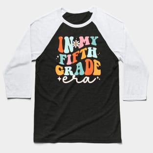 In My 5th Grade Era Groovy Retro Fifth Grade Back To School Baseball T-Shirt